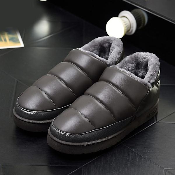 Kvinnor vinterpäls snö ankelboots gray 9