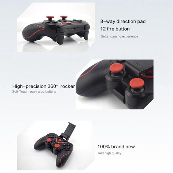Trådlös Spelkontroll Bluetooth Gamepad Universal Gamepad Kompatibel för Android-surfplatta