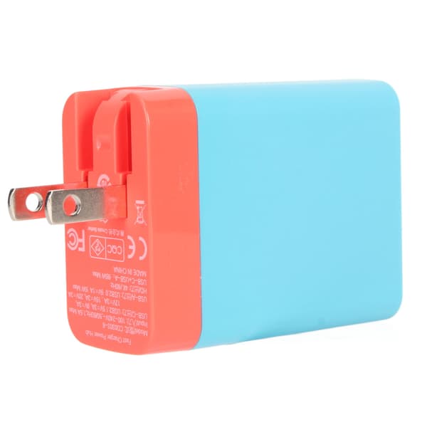 Bärbar Dockningsladdare Adapter 3 i 1 Snabbladdning HD Multimedia Interface PD 65W USB C Laddare för Switch OLED 100?240V Röd Blå US-kontakt