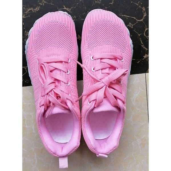 Casual- mjuk sportlöpning, platta skor, kvinnor pink 45