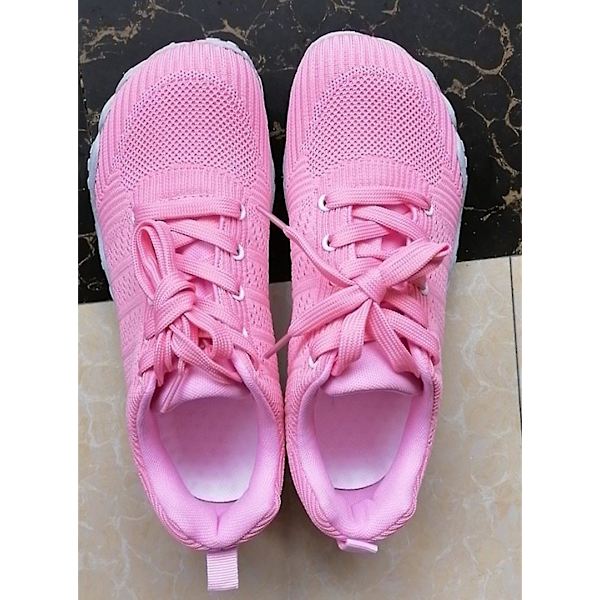 Casual - Mjuka Sport Löparskor, Flats, Dam pink 40