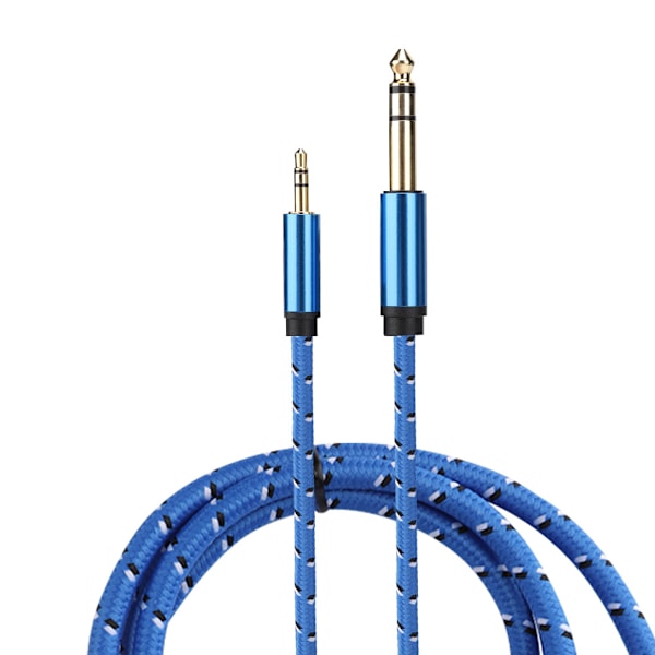 3,5 mm Stereo Hane till 6,35 mm Stereo Hane Ljudkabel för Förstärkare Högtalare Elgitarr 1M