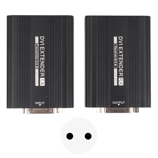 DVI Extender 1920x1080P Vid 60HZ POE Enkel Strömförsörjning Plug and Play Video Extender 100?240V EU-kontakt