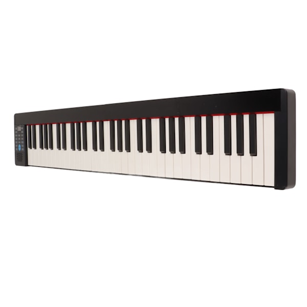 Vikbar Digitalpiano 61 Tangenter Full Storlek Smart Bluetooth MIDI Portabelt Elektriskt Piano för Nybörjare 100?240V EU-kontakt
