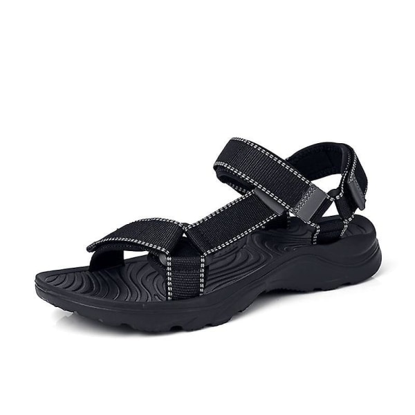 Män sommar andas promenader lätta sandaler Grey Black 7
