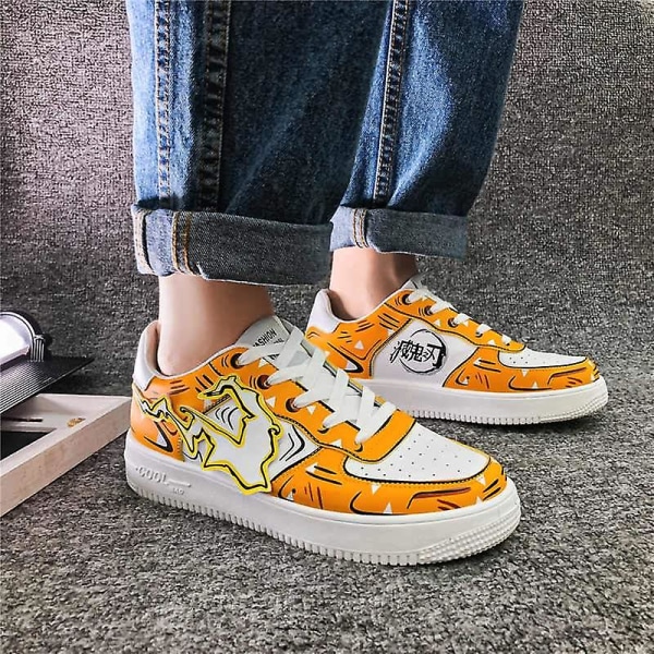 Herr - Casual Sneakers Skor ( set 3) Yellow white 43