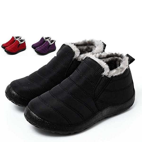 Ultralätta vinterkängor för damer, vattentäta snökängor black 6