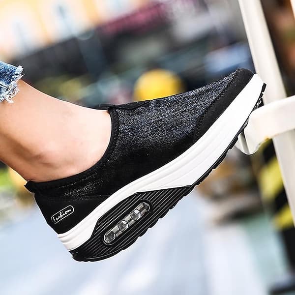 Plattformsskor för dam, vår & sommar, slip-on Gray 1 39