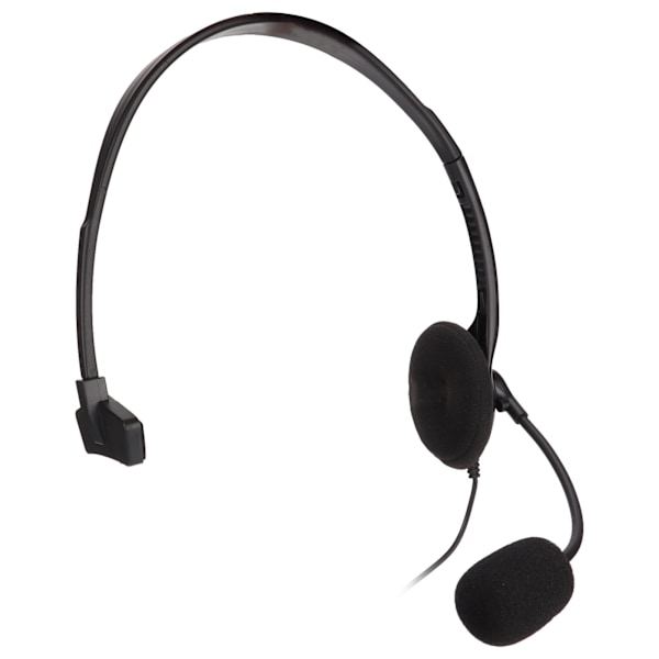 S480 Telefonheadset 3,5 mm-kontakt Brusreducering Justerbar Enkelsidig Kundtjänstheadset för Datorer Svart