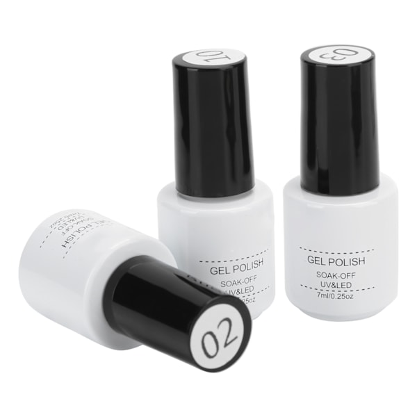 3 st ROSALIND Nagel Gel Polish Set Manikyr UV Soak Off Lack Fingernagel Dekoration 7ml