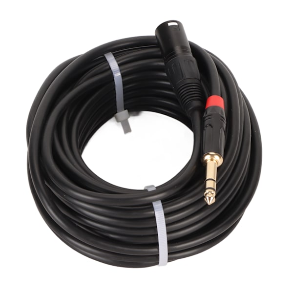 XLR Hane till 1/4 Tum TRS Kabel Balanserad 3 Pin XLR Hane till Kvarts Tum TRS Kontakt Kabel Mikrofonkabel 12m