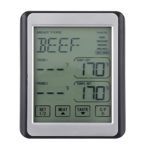 Intelligent Digital Matlagningstermometer med Dubbla Prober för Hushållskök, Grill