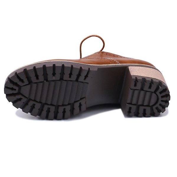 Dam Chunky Heels Vardagsskor Beige 4