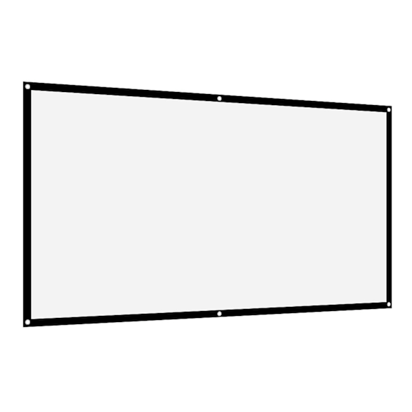 16:9 Tjock Portabel Icke-veck Mjuk Vit Polyester Projektorduk Projektionsskärm (100 tum)