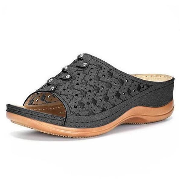 Kvinna sandaler med kilklackar Brown 41
