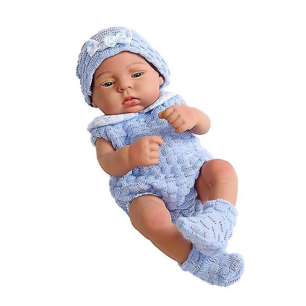 40cm Baby Reborn Dolls Leksaker Vattentäta Baby Dolls Hela Silikon Verklighetstrogna Real Bebe Reborn Dolls Leksaker Flickor Barnleksaker Presenter blue1