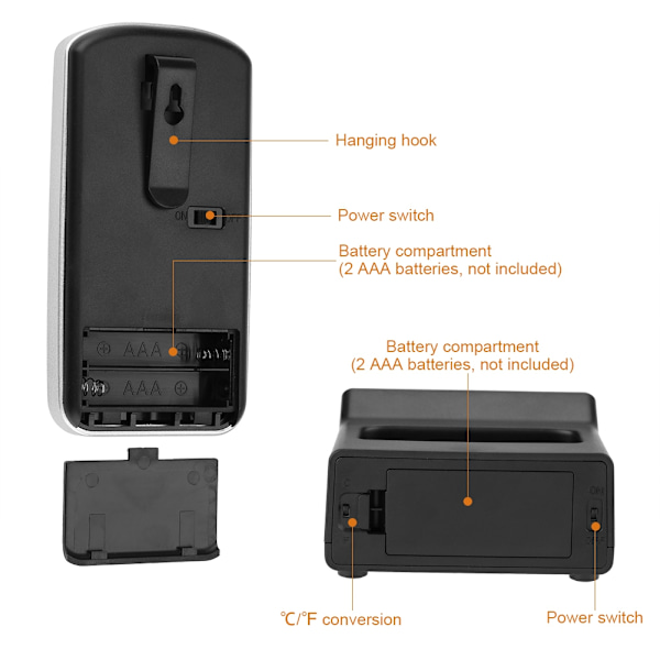 Trådlös fjärrkontroll LCD Digital Mattermometer med Dubbla Prober för BBQ Ugn Köksmatlagning