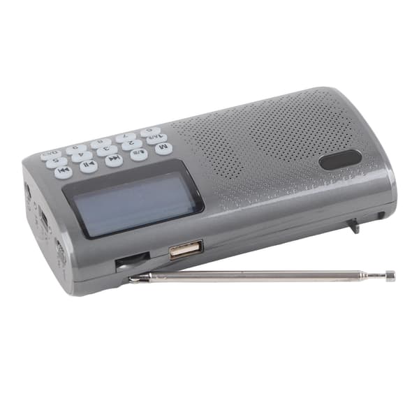 K?90 Multifunktionell Trådlös Bluetooth-högtalare FM-radio USB-ljudspelare Grå