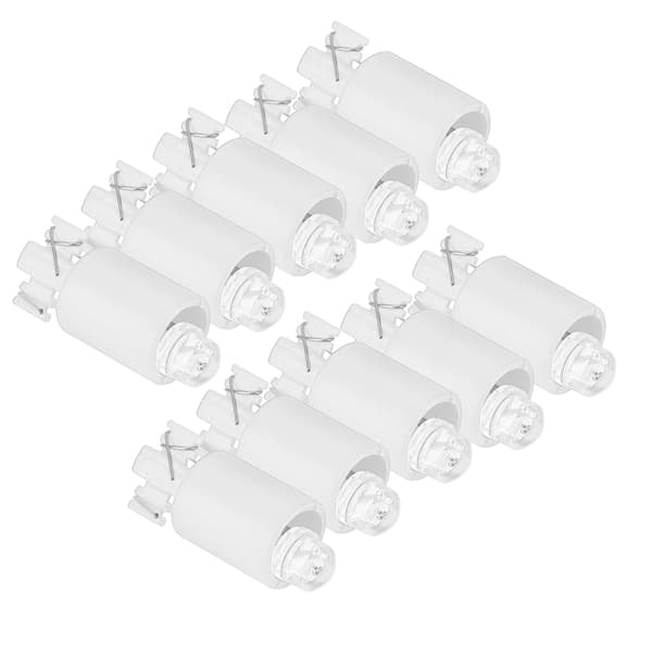 10 st Arcade-knappar med LED-lampa, tillbehör (vit)