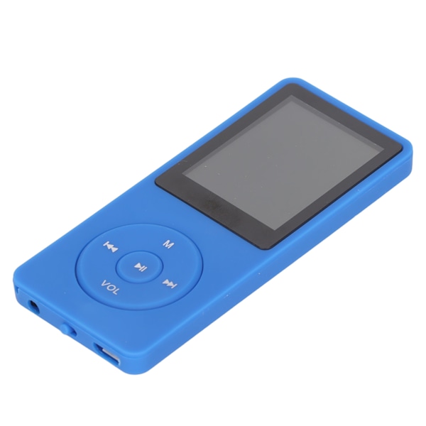 MP3-spelare med 1,8 tum skärm, 64 GB minneskort, multifunktionell, bärbar, mörkblå