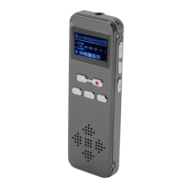 Digital Röstinspelare Dubbla Mikrofoner Stereo Ljud Professionell Brusreducering Lösenordsfunktion MP3-inspelare för Föreläsning Intervju 8G