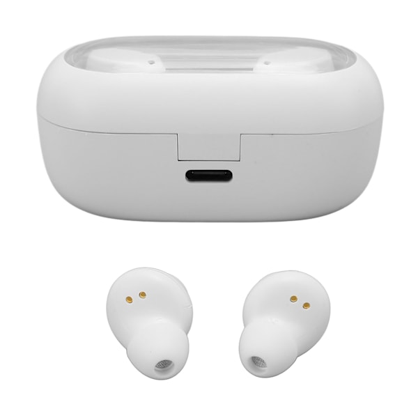 Bluetooth 5.3 Hörlurar IPX5 Vattentäta Lätta Stereo Ljud Smart Touch Control Trådlösa Bluetooth Hörlurar för Sport Vit