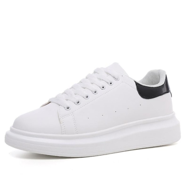 Spring- Wedges Platform Tennis, Casual Sneakers, Sneakers Skor Set-b white  black 41