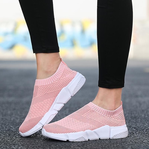 Vinter- lång tub, sockor, Sneakers med platta skor Pink 40