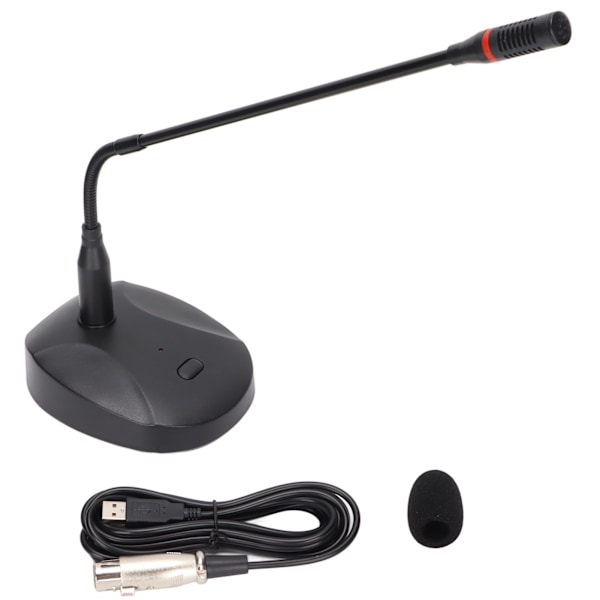Svanhalsmikrofon Svart USB-driven Mikrofon för Konferenssändning Inspelning Datorspel