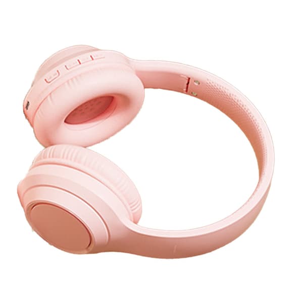 Bluetooth Trådlöst Gaming Headset Multifunktion HiFi Stereo Brusreducerande Stark Bas Bluetooth Hörlurar Persikorosa