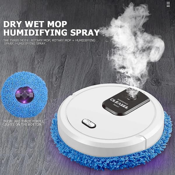 Helautomatisk soprobot Smart Impregnering Rengöringsrobot USB Laddning torr och våt spraymopp