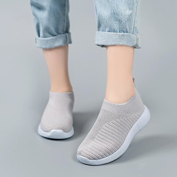 Nya kvinnor vår sommar mjuka sneaker (set 1) 826Gray 38