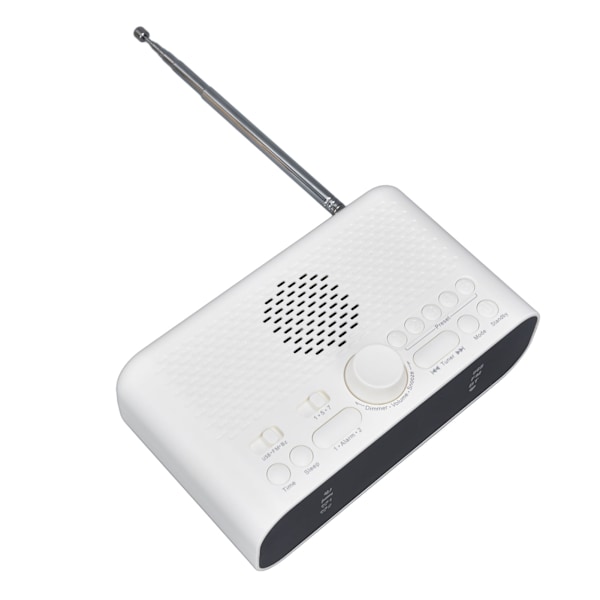 Väckarklocka Radio FM U-Disk Multifunktionell LED Väckarklocka Radiohögtalare för Hem Resor