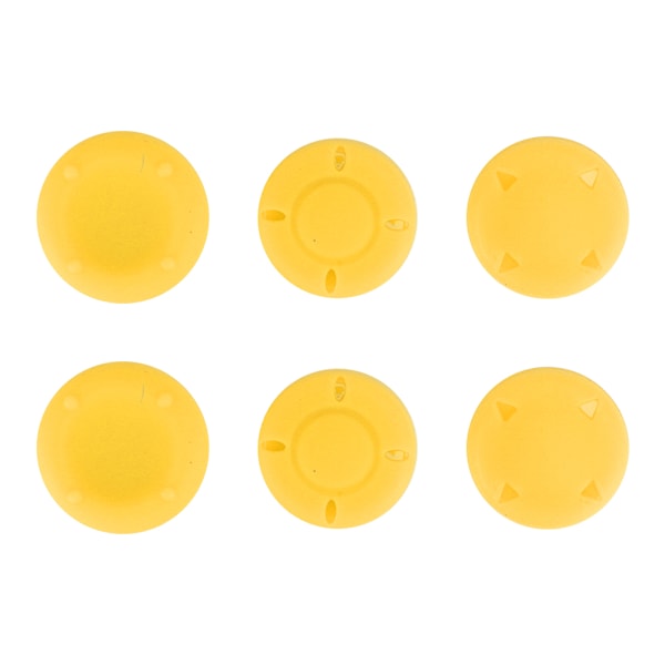 6 st. Höjningsknappar för Switch Lite Joystick, Halkskyddande Silikonknappar, Skyddande Kapslar (Gul)