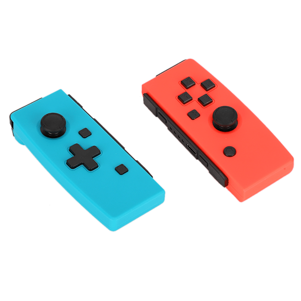 1 Par Vänster Höger Bluetooth Spelkonsol En-knappsanslutning Spelkontroll för Switch (Blåröd)