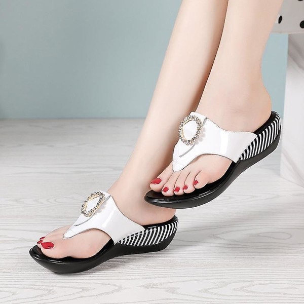 Dam sandaler i äkta läder sommar black 9