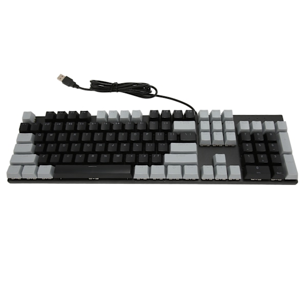Full Size Mekaniskt Tangentbord 104 Tangenter USB Trådbundet Speltangentbord med Numeriskt Tangentbord Röd Switch för Windows Svart Grå