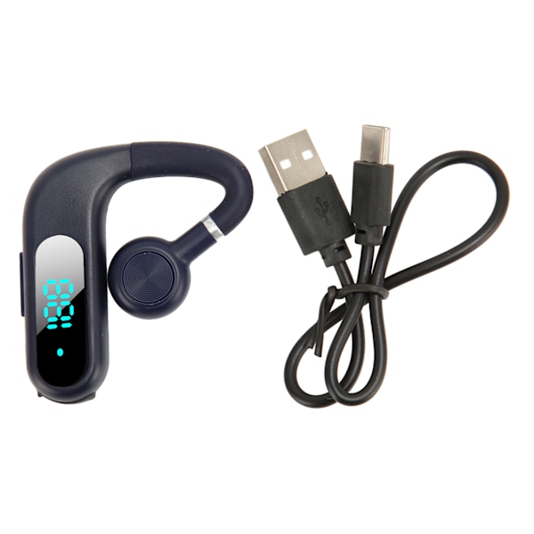 Bluetooth-öronpropp V5.3 med brusreducering Handsfree-hörlurar Ultralätt Bärbar 180 graders roterbar mikrofon för företag Blå