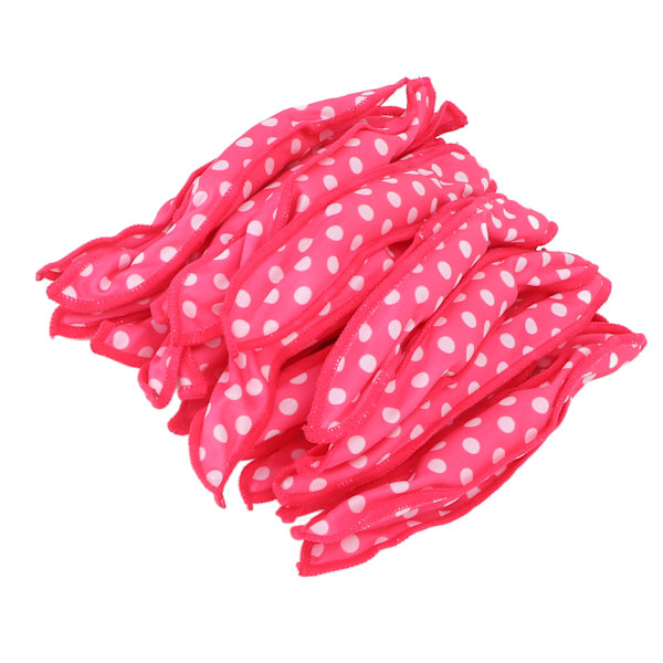 20 st Värmelösa Hårcurlers Mjuka Vikbara DIY Svamp Stylingrollers för Sovande Rosröd