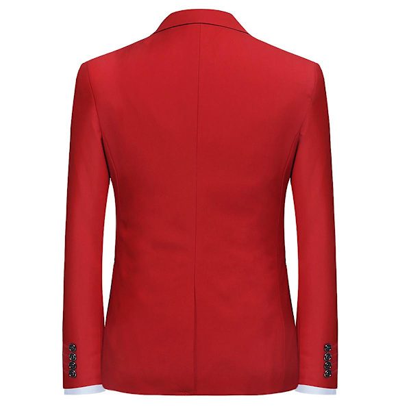 Enknapps blazer Casual Top Jacka för män röd M