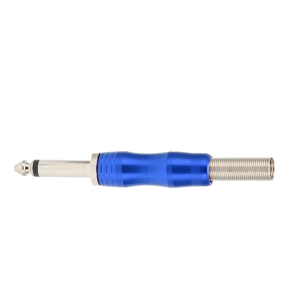 6,35 mm Mono Kontakt DIY Lödningsgitarr Ljudkabel Jack Adapter Ersättning Blå