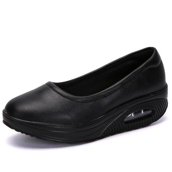 Dam Flats Sweet Shallow Bekväma Slip-on Platform Balett Sneakers 005 black 9.5