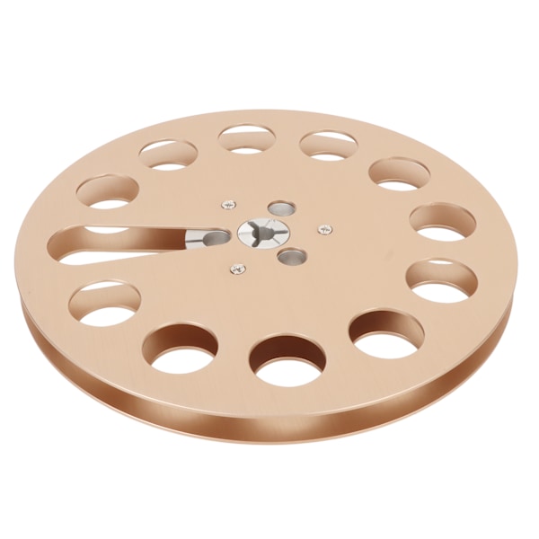 1/4 7 Tums Tom Spolrulle 11 Hål Universal Aluminiumlegering Öppen Spol Ljudband Tom Spolrulle Upptagningsrulle Guld