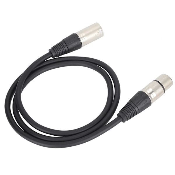 Mikrofonkabel 3-Pin XLR Hane till XLR Hona Balanserad Mikrofonkabel för Studioinspelning och Live Ljud Svart 1m / 3.3ft