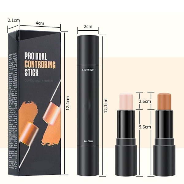 2 i 1 Highlighter Stick Skuggning Contour för Smink
