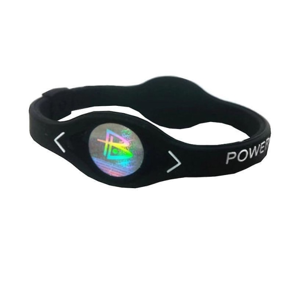 Damer Herr Silikon Sportarmband Power Energy Armband Black 17.5CM /