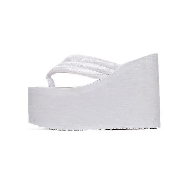 Dammode Sommar Chunky Sole Wedges Sandaler pink 11 cm 8