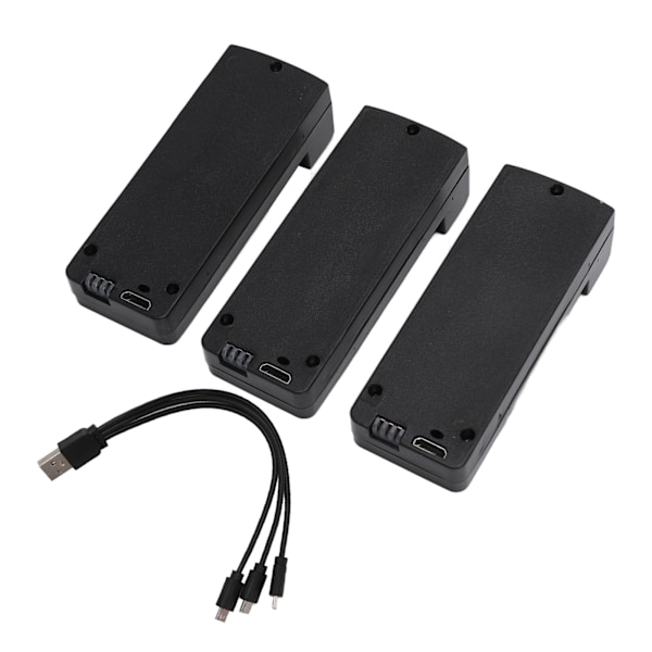 3 st Litiumbatteri för RC Quadcopter 1800mAh 3.7V Liten Lätt Portabel Robust ABS-skal RC Drönarbatteri
