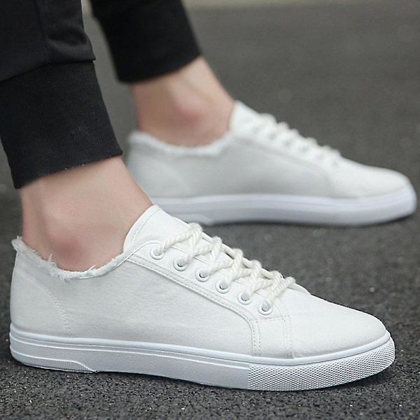 Män Vulkaniserat Mode Skola Sport Sneakers White CN41(insole25.5cm