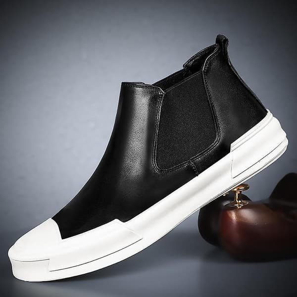 Äkta Läder Herrskor, Vintersneakers Brown 7.5